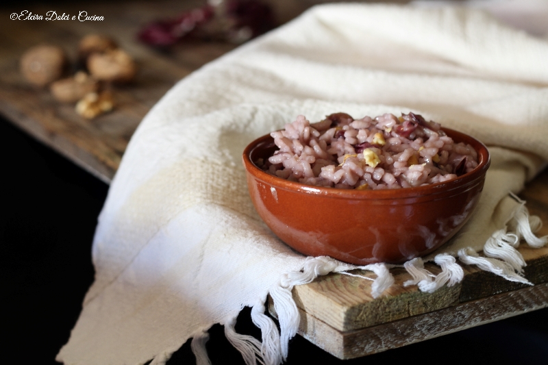 Risotto con radicchio taleggio e noci