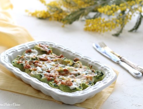 Rosette di lasagne con ricotta e spinaci