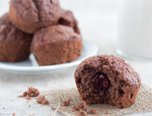 Muffin cioccolato e amarene