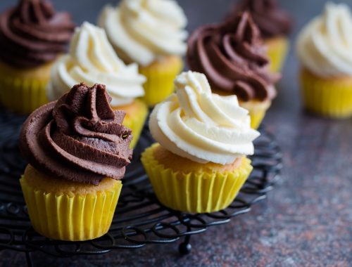 Mini cupcake dolcetti bicolore senza glutine