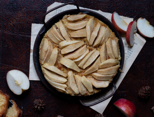 torta di mele e pandoro 4 ingredienti