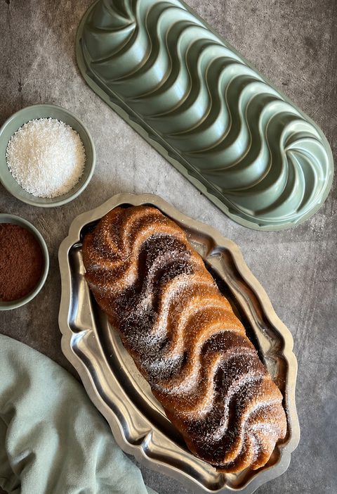 plumcake bicolore al cocco