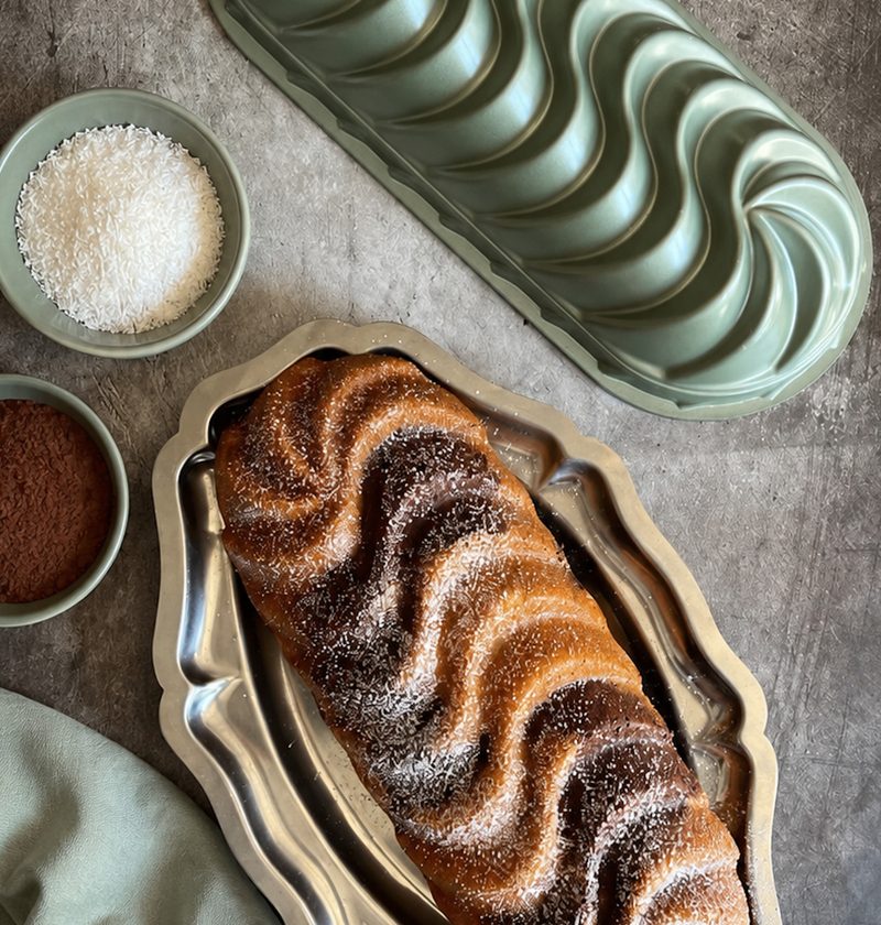 plumcake bicolore al cocco
