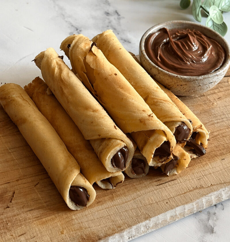 cannoli di cialda alla nutella