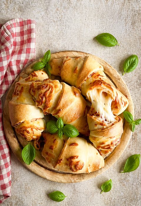 brioches salate veloci con prosciutto cotto e mozzarella