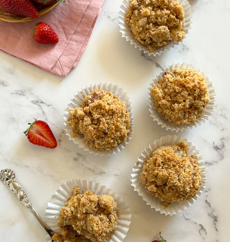 mini sbriciolate ricotta fragole e cioccolato fondente senza glutine e lattosio